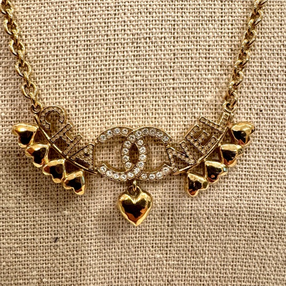 CHANEL Gold and Silver Heart Necklace - Picture 8 of 11